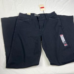 Levis Jeans Womens 12 M Black Double Button Wide Leg Denim NWT A071123